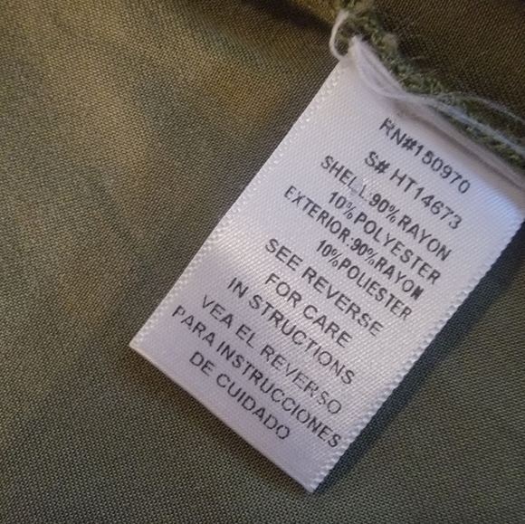 hummingbird Women's Military Button Down Shirt Floral Embroidered Size S - Picture 5 of 6